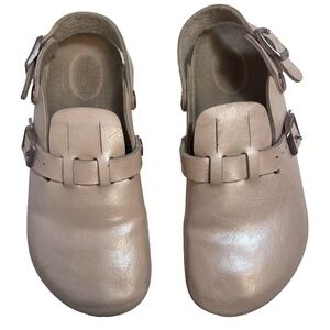 Birkenstock Kay Slingback Mules Birko-Flor Light Rose‎ Narrow A/B Kids 1 EU 32